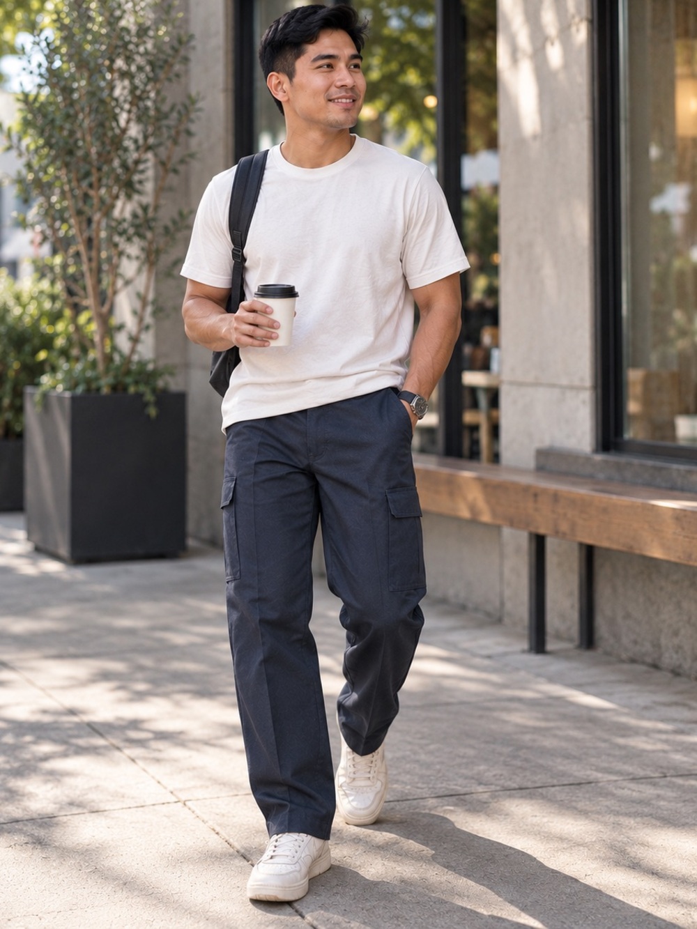 Edwards Navy Cargo Work Pants